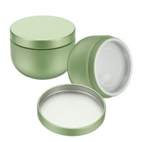 Uxcell 2Pcs Round Tin Can, 1.73inch Metal Empty Storage Container Organizer Candle Jar with Lid for Treats Gifts Favors Loose Tea Coffee Crafts Cookies, Fruit Green