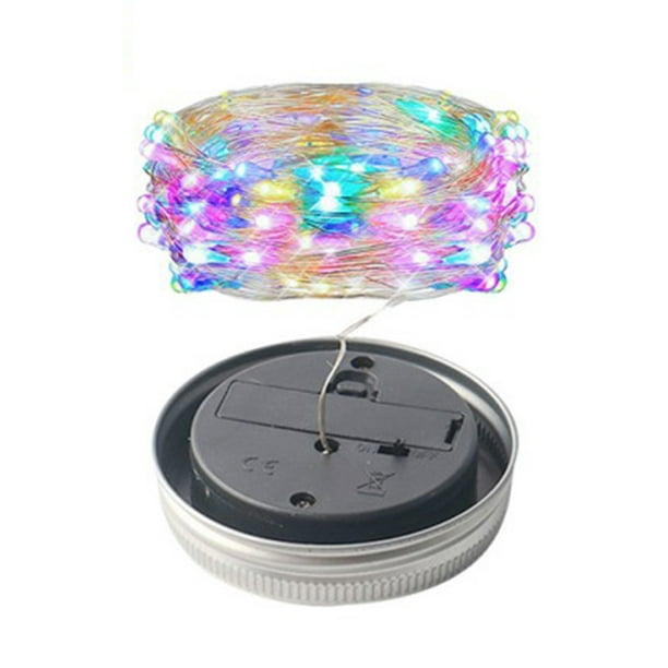 LED Solar Fairy Mason Jar Light Party Wedding Garden Decor (Multicolor 2m) Likrtyny Deportes al aire libre Salida diaria Juego de fiesta