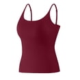 thumbnail image 5 of MVRLSH Womens Tank Tops Loose Fit Casual Adjustable Spaghetti Strap Ice Nylon Built In Bra Layering Camisole Tank Top Tops Red Size XXXL, 5 of 7