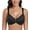 Black, variant on Women's Plus Size Front Closure U-Back Underwire Wide Strap Everyday Bra(Beige,44C)