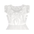 thumbnail image 4 of Flower Girl Dress Off White Cap Sleeve Wedding Party 6, 4 of 7