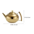 thumbnail image 2 of Stainless Steel Teapot Handled Tea Kettle Decorative Tea Maker Tea Ware, 2 of 9