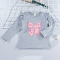 thumbnail image 2 of Kogui Toddler Girl Tops Girls Long Sleeve Shirts Kids Casual Crewneck Tops Fashion Tees Size 3T 4T (Grey,3-4 Years), 2 of 4