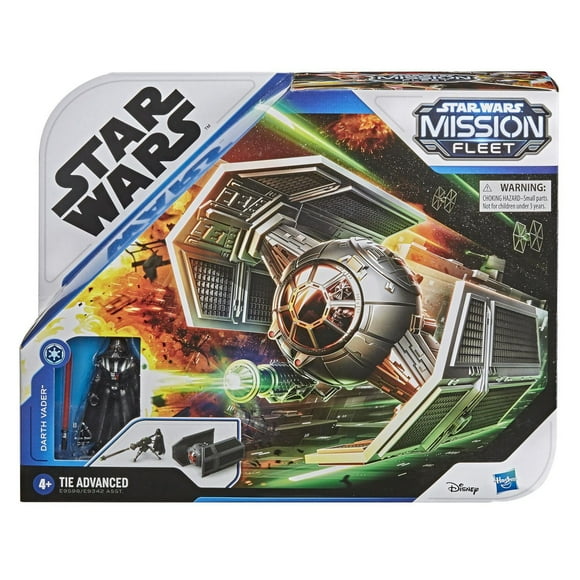Star Wars Mission Fleet, Darth Vader et chasseur TIE avancé, classe stellaire, figurine de 6 cm avec véhicule, jouet pour enfants, dès 4 ans