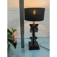 thumbnail image 5 of Thcbme Gothic Skull Lamp for Festival - 5W USB Art Deco Skeleton Table Light, Spooky Resin Novelty Decor with Funky Whimsical Design, Unique Gothic Decorate for Party/Home Office (Black), 5 of 7