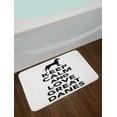 thumbnail image 2 of Dog Lover Bath Mat, Monochrome Keep Calm and Love Danes Typography Design, Plush Bathroom Decor Mat with Non Slip Backing, 29.5" X 17.5", Charcoal Grey and White, by Ambesonne, 2 of 2