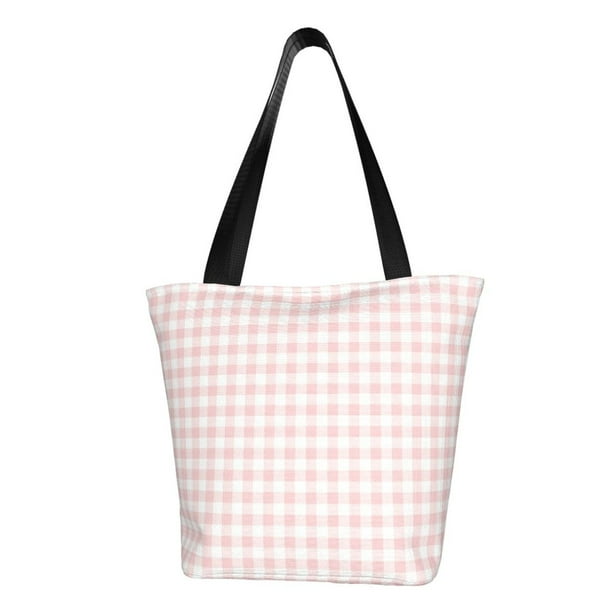 Fotbe Checkboard Bolsa de Playa con Estampado, Bolsa de Hombro, Bolsa de Mano Espaciosa, Bolsa de Viaje Ligera, Bolsa de Compras Versátil