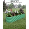 thumbnail image 5 of Aoile Raised Garden Bed Outdoor, 2x8x2 Ft Large Metal Planter Box for Vegetables, Fruits, Flower, Green, 5 of 7