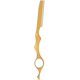thumbnail image 5 of Navaja de afeitar y peine de corte profesionales con cuchillas de acero inoxidable para salón y uso doméstico (dorado), 5 of 5