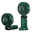 thumbnail image 1 of Mini ventilador facial personal portátil de mano, 5 velocidades, recargable para viajes con pantalla LED, 1 of 5