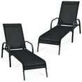 thumbnail image 4 of Gymax 2PCS Adjustable Chaise Lounge Chair Recliner Patio Yard Outdoor w/ Armrest Black, 4 of 10