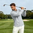 thumbnail image 5 of Polo Shirts for Men Cotton Breathable Sun Protection Long Sleeve Golf Collared Shirt for Casual Work Travel, 3 Buttons, 5 of 5