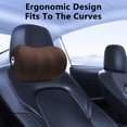thumbnail image 3 of Hwkond Decorative Throw Pillows Car Headrests Car Memory Neck Pillows Car Neck Protectors Headrests,Brown, 3 of 5
