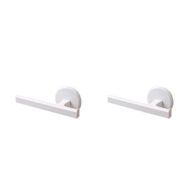 Moyic Toallero de plástico montado en la pared para cocina, baño, colgador de trapo colgante para oficina, Hotel, dormitorio, accesorios Blanco 2Conjunto