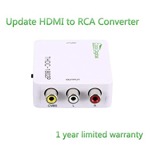 MINI 3RCA AV Composite to HDMI Audio/Video Converter Full HD LED Display+USB 
