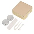 thumbnail image 1 of Estuche para lentes de contacto portátil, caja de almacenamiento, soporte para contenedor de lentes de contacto cosméticos (Beige), 1 of 8