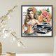 thumbnail image 4 of Pintura de diamante 5D DIY Kit de taladro de forma especial parcial Retro Girl 30x30cm, 4 of 9