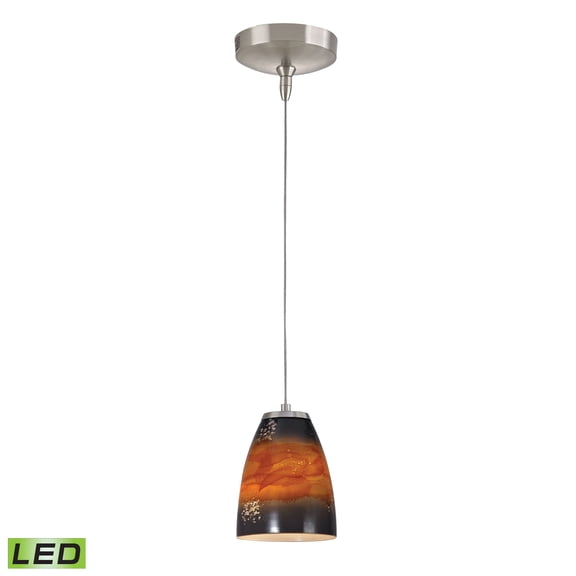 Elk Home Low Voltage 5-inch Wide 1-Light LED Mini Pendant in Brushed Nickel