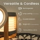 thumbnail image 3 of Lámpara de mesa LED recargable por USB, luz nocturna de 15 W, táctil, plegable 360°, portátil, con mango de madera, para acampar, 3 of 5