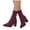 Wine, variant on Women's Ankle Boots Pointed Toe High Heel Stretchy Mid Calf Knitting Sock Booties