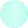thumbnail image 1 of Ahgly Company Indoor Round Solid Turquoise Blue Modern Area Rugs, 6' Round, 1 of 4