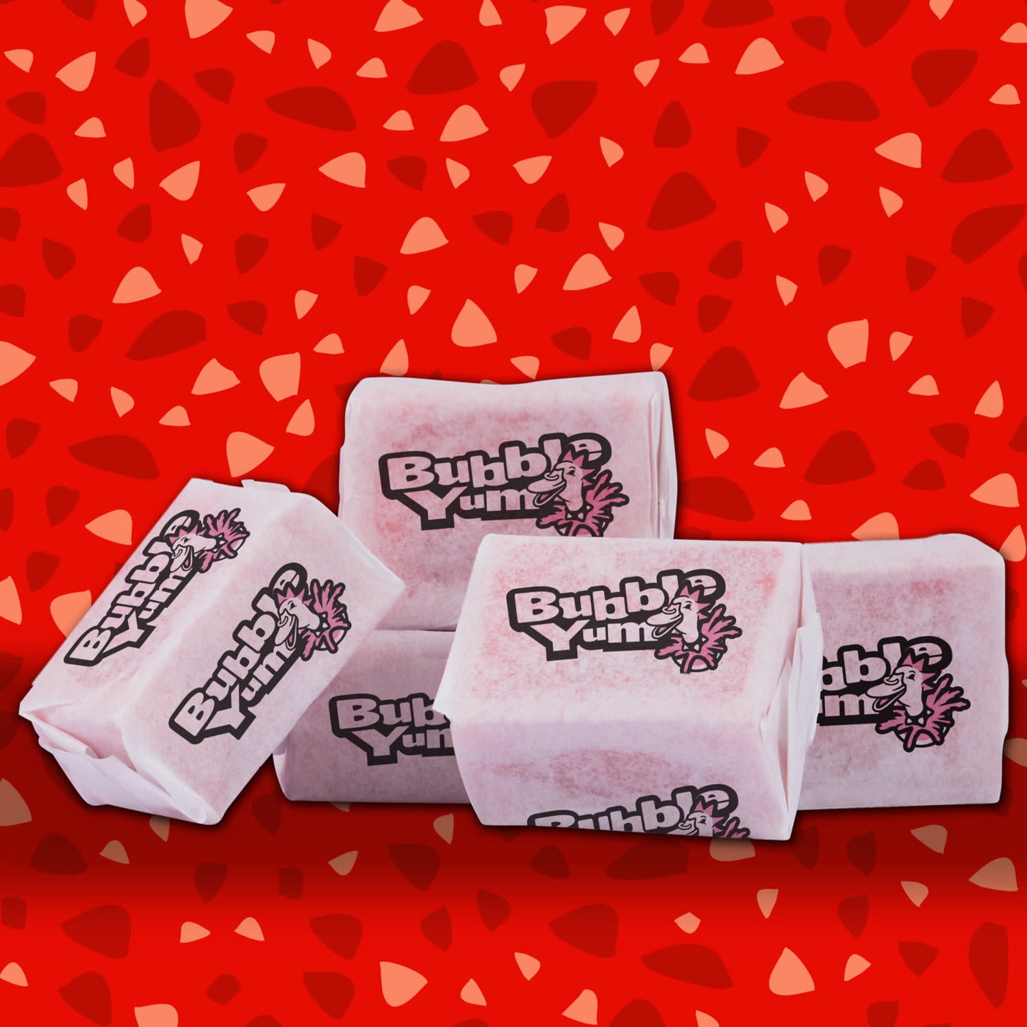 Bubble Yum Wild Strawberry Flavored Chewy Bubble Gum, Pack 2.82 Oz