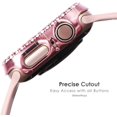 thumbnail image 4 of 2-Pack Bling Compatible for Apple Watch Cases 40mm SE 2022 Series 6 5 4, Protective Bumper for iWatch SE Series 4/5/6 (40mm, Pink/Clear), 4 of 5
