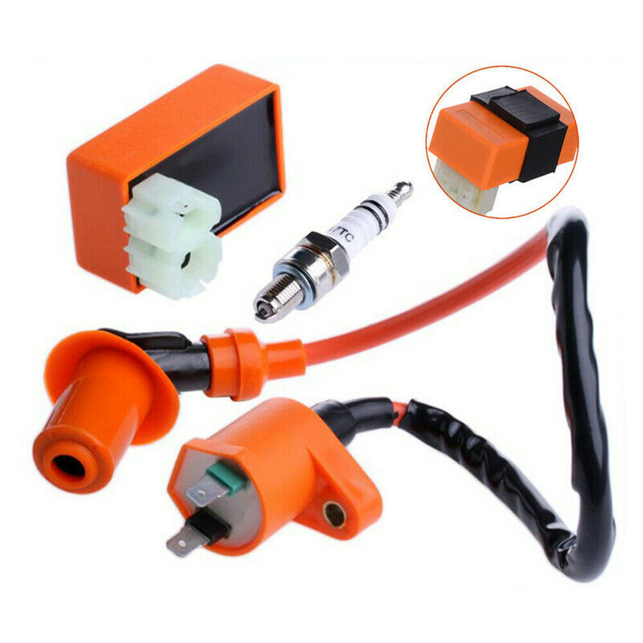 For Gy6 Motorcycle Scooter ATV 50cc 125cc 150cc Ignition Coil CDI Spark Plug Kit