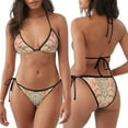 thumbnail image 6 of Ratiio Indian Paisley 1 Pattern Women's Two Piece Bikini Swimsuit - Adjustable Tie Bikini Set Sexy & Comfortable Beach Swimwear, 6 of 7