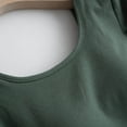thumbnail image 6 of UYISJ Women's Basic Scoop Neck Long Sleeve Shirt with Built in Bra Slim Fit Solid Color Padded Top Pullover Base Layer Tee Green M, 6 of 7