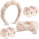 thumbnail image 1 of wonima11 6 Pack Spa Headband, Makeup Headband, Face Wash Headbands, Skincare Headbands, Brown Sponge Hair Band Bow Tie Spa Head Band for Washing Face Wristband Set Hair Accessories for Women, 1 of 1