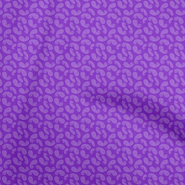 oneOone Cotton Poplin Violet Fabric Asian Paisley Craft Projects Decor Fabric Printed By The Yard 56 Inch Wide