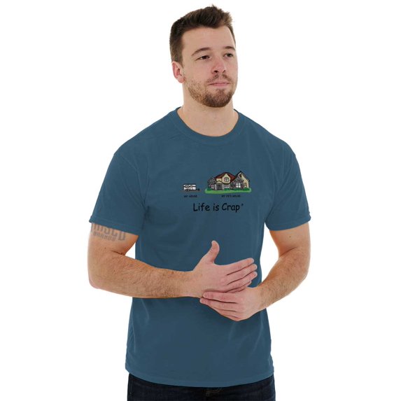 Life Is Crap Mens T-Shirts T Shirts Tees Tshirt Life is Crap Funny Novelty Graphic Divorce