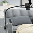 thumbnail image 5 of Pull Out Sofa Bed Loveseat Sleeper with Twin Size Memory Mattress N/A gray 338 Fabric Tight Seat Loveseat, 5 of 5