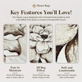thumbnail image 5 of Flowers 6 Ft Round Throw Accent Area Rugs Floral Rose Flower Shaped Rug Modern for Girls Bedroom Floor Living Room Carpet 301 Brown, 5 of 10