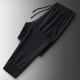 thumbnail image 2 of WTXUE Mens Pants Casual, Pantalones De Hombre, Casual Men'S Loose Fitting Quick Drying Ice Silk Pants Casual Pants 6XL, 2 of 5