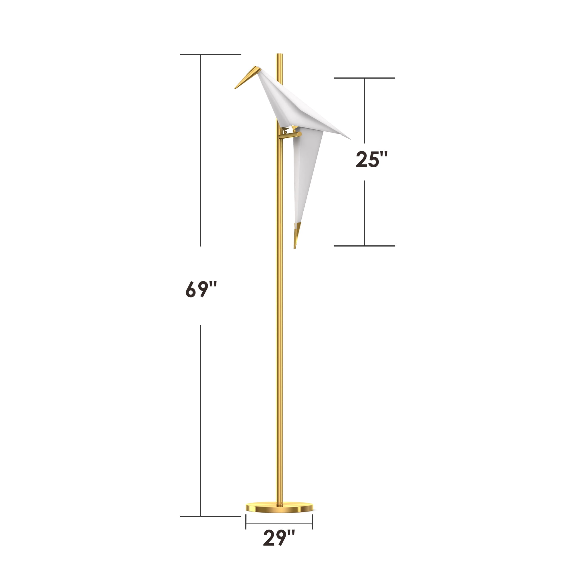 LUOLAX modern American style iron origami bird floor lamp bedroom living room floor lamp lighting LED lamp