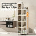 5-Tier Tall Narrow Storage Cabinet, Stackable Box Organizer Skinny ...