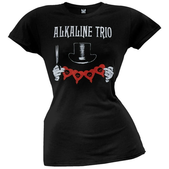 Alkaline Trio Women's Juniors Top Hat Short Sleeve T Shirt