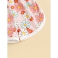 thumbnail image 6 of Bagilaanoe Toddler Baby Girl Summer Jumpsuit Shorts Sleeveless Floral Print Romper Overalls 12M 18M 24M 3T 4T 5T Kids Short Pants Summer Clothes, 6 of 7