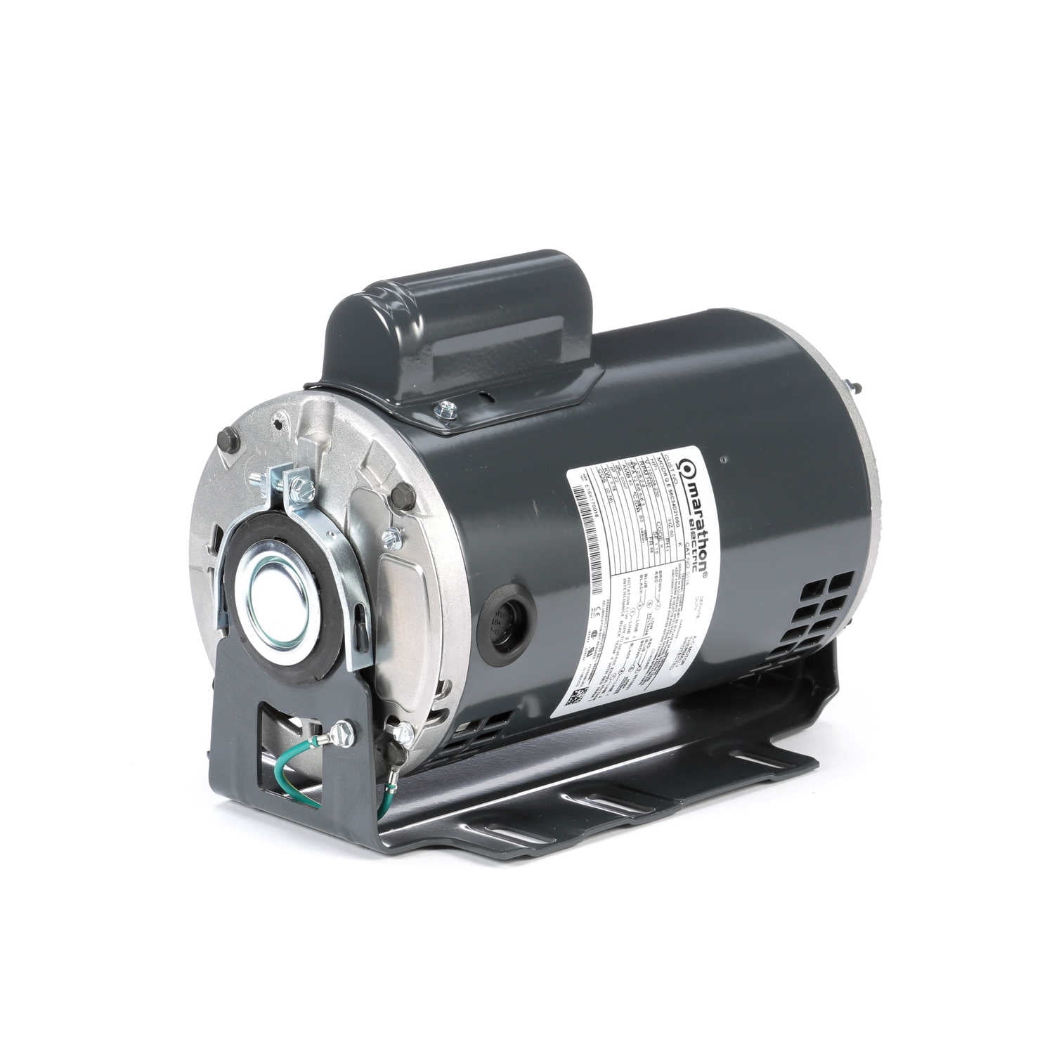 Marathon D118 56 Frame Open Drip Proof 56C34D2106 Belt Drive Motor, 1 hp, 3600 rpm, 115/208-230 VAC, 1 Split Phase, 1 Speed, Ball Bearing, Resilient Ring Mount
