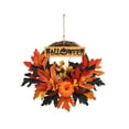 thumbnail image 2 of Loyerfyivos Halloween Door Decorations Home Outside Hello Signs Decor Welcome, Halloween Wreaths for Front Door Indoor Window Thanksgiving Garland Yard Hanging Vintage Maple Leaves Wreath Decor, 2 of 6