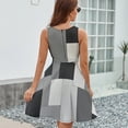 thumbnail image 6 of Geometric Art, Black And White Beige Dress Fashion Beach Long Dresses Female Party Printed Sundress, 6 of 7