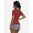 thumbnail image 5 of Women's Slim Fit Crew Neck T-Shirt Summer Short Sleeve Casual Tee, 5 of 5