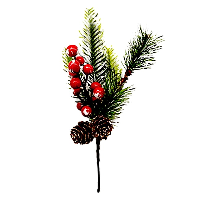 Cuttings Needles Flower Branch Accessories Holiday Decoration Simulation Plant Red Fruit Berry Fruit Branch