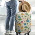 thumbnail image 2 of Beige Toned Dinosaur and Palm Tree Pattern Luggage Cover Fashion Suitcase Cover Baggage Covers Fit 25-28 Inch Luggage (Go Travel), 2 of 5