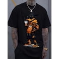 thumbnail image 1 of T-shirt Homme 100 Pure / 180g Thème Halloween Jour des Morts Amusant Imprimé Décontracté Col Rond, Manches Courtes, Style Vintage, Col Rond, P, 1 of 5