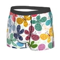 thumbnail image 2 of Fotbe Colorful Butterflies Men’s Total Support Pouch Boxer Briefs, X-Temp Cooling, Moisture-Wicking Underwear, Regular, Long-leg and Trunk-Small, 2 of 9