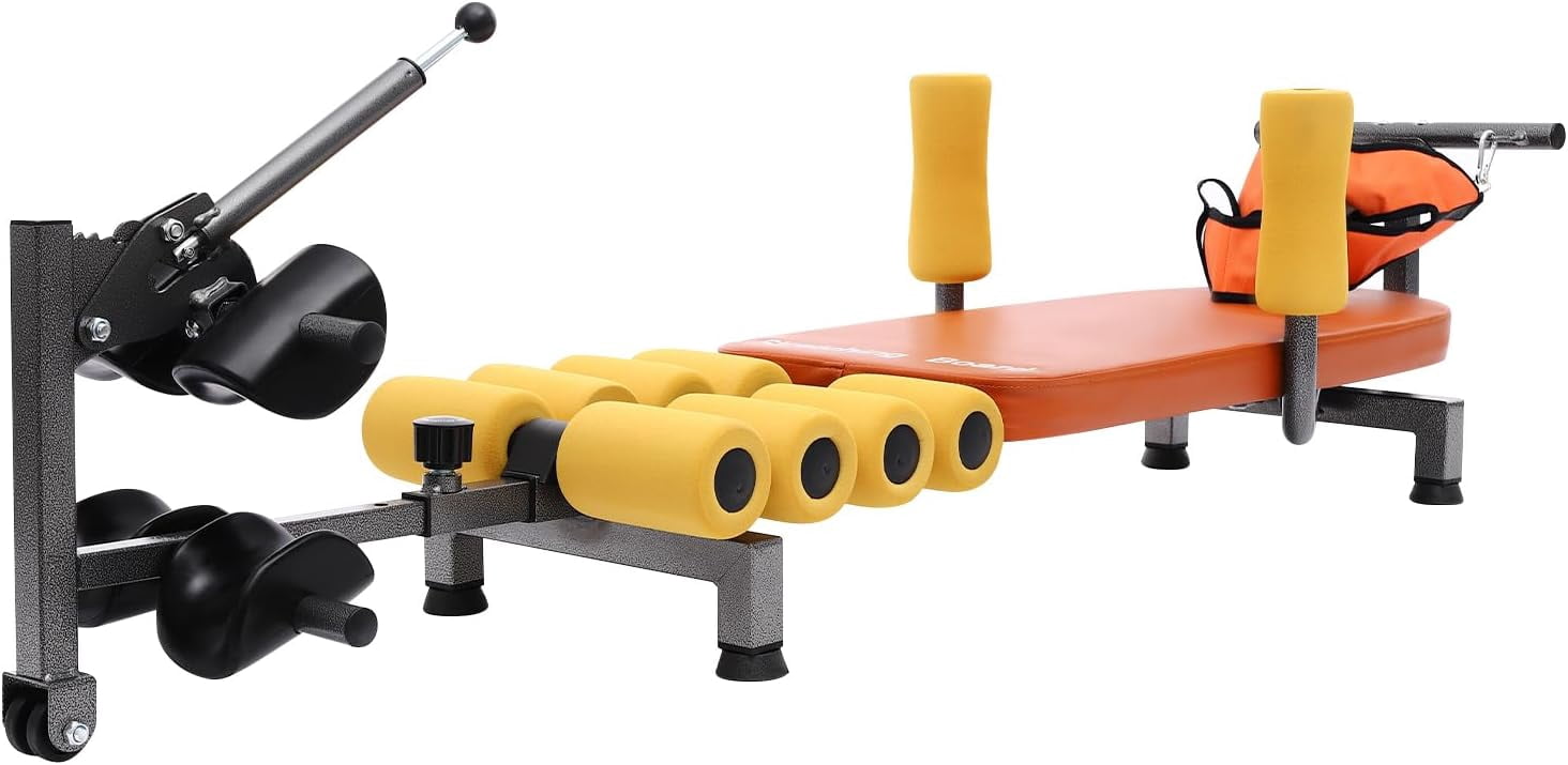 Home Gym Back Stretch Decompression Bench Bench-Inversion Orange 286.6lbs Upper and Lower Back Stretcher Training Bench Inversion Table Equipment Neck Stretcher
