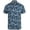 Navy Floral, variant on Men's Shirt - Dry Fit Performance Short Sleeve Button Down Shirt (M-XXL)